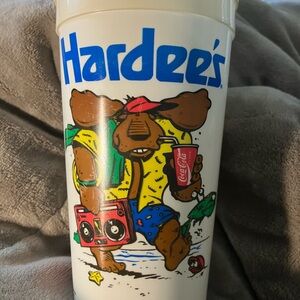Hardee's Moose Coco-Cola Collectible 1990 Collectible Plastic Cup
